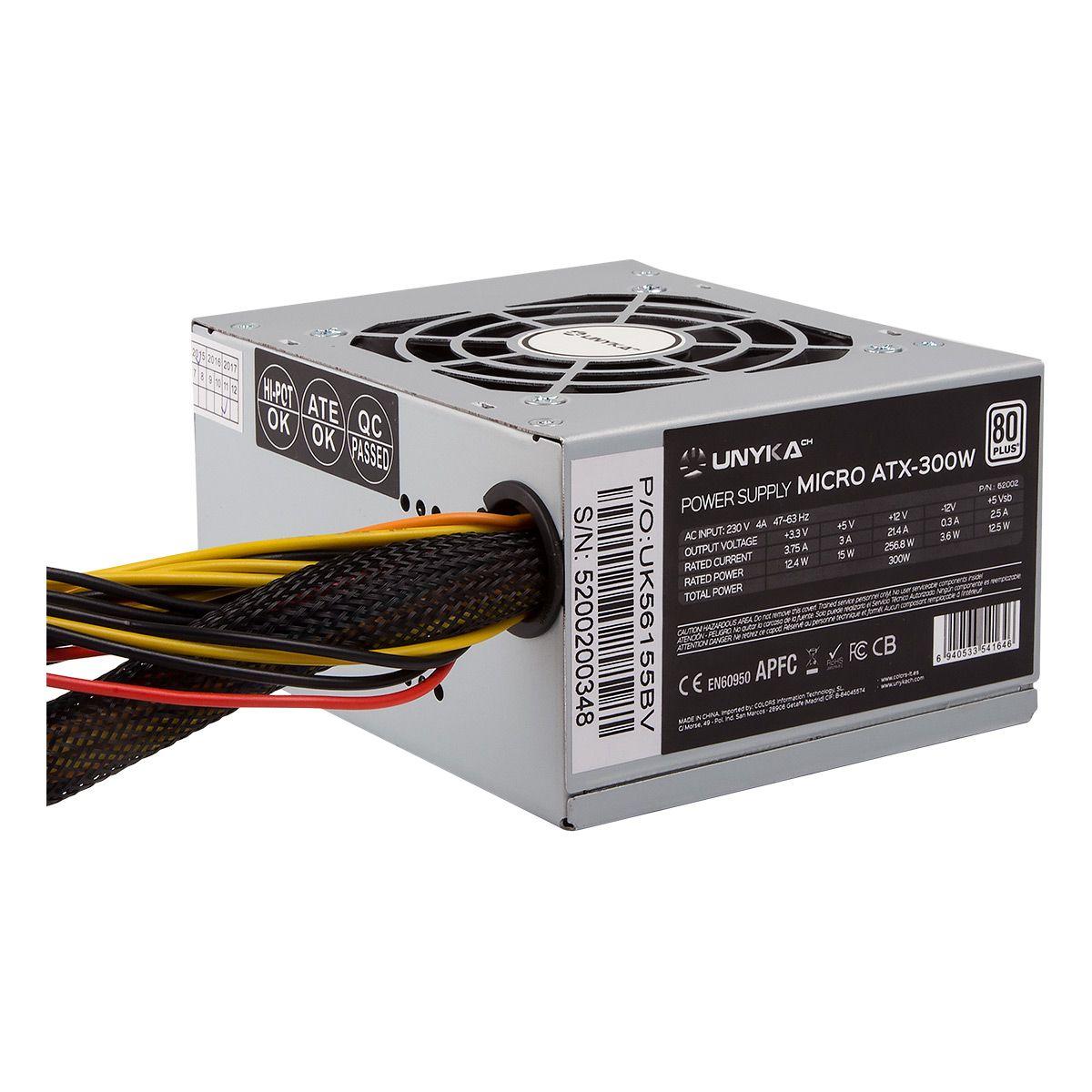 Fonte de Alimentação UNYKACH 52002 (SFX - 300 W - Não modular - Prateado), miniatura 4