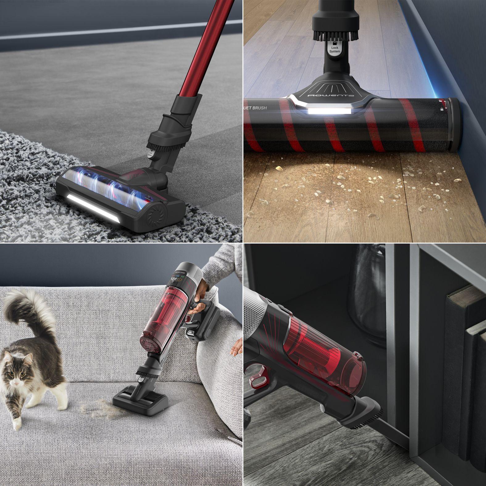 Aspirador Vertical 2 em 1 ROWENTA X-Force Flex 9.60 Complete RH2099WO (Altura 112 cm - Preto/Vermelho) — miniatura 3