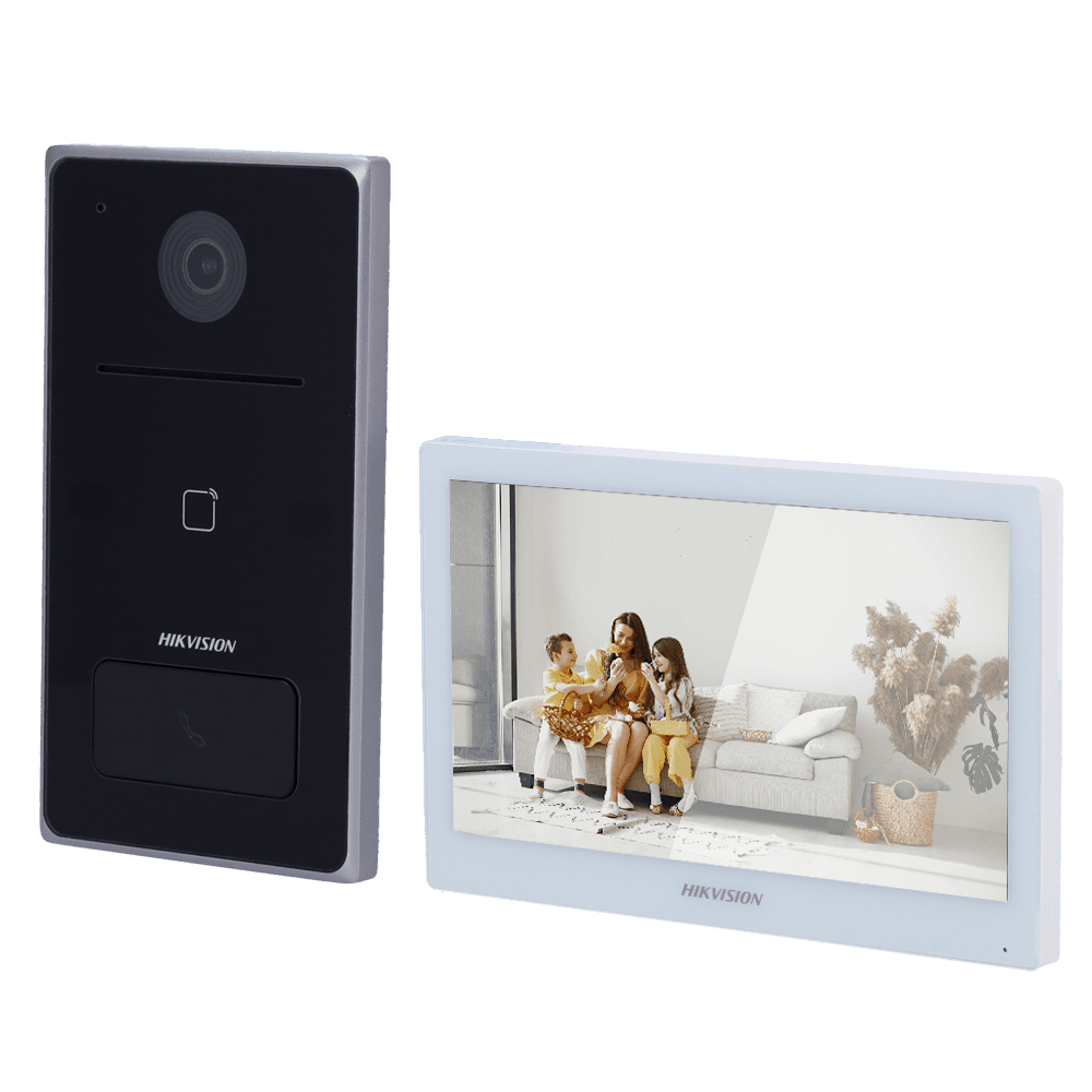 Kit de Videoporteiro IP HIKVISION DS-KIS608-P (2 Mpx HD - Wi-Fi - PoE - IP65)