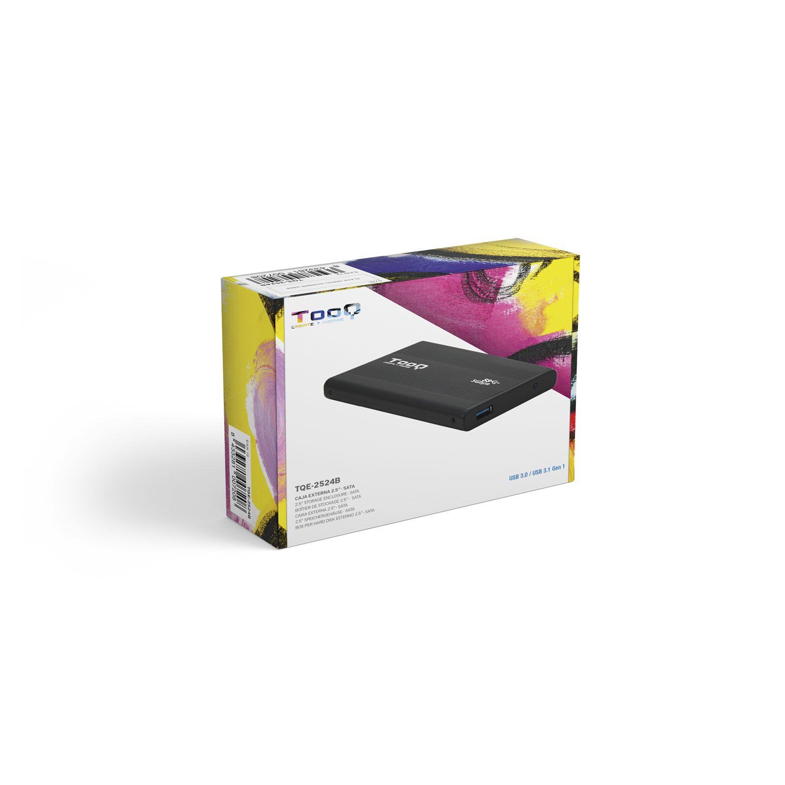 Caixa Externa HDD/SSD TOOQ TQE-2524B (4 TB - 2,5" - SATA I, SATA II, SATA III - Preto), miniatura 6