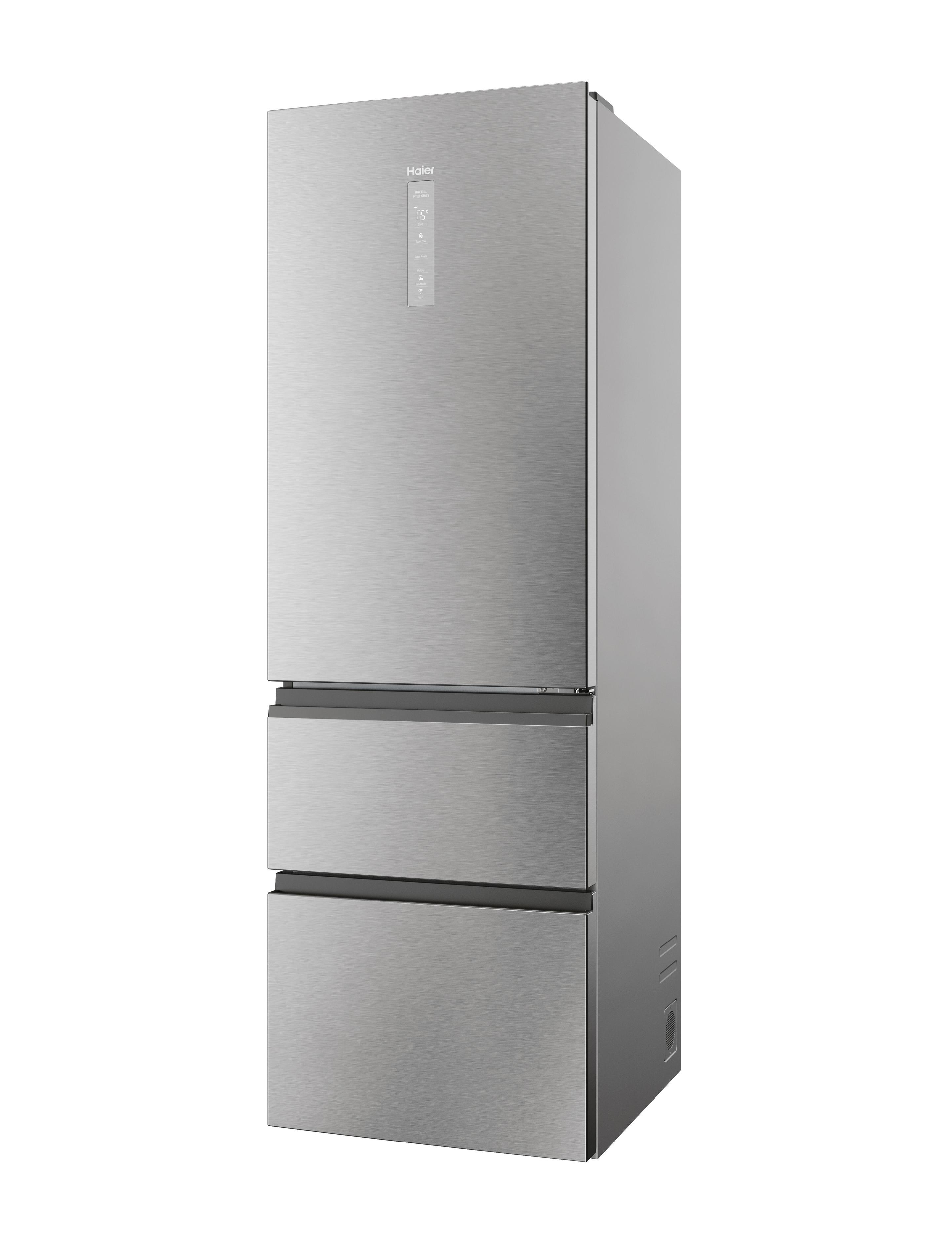 Frigorífico Combinado Independente HAIER HTW5618CNMG (360 l - hOn - 185x59,5x66,7 cm - Prateado) — miniatura 5