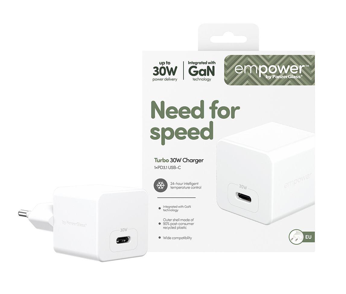 Carregador USB-C PANZERGLASS EM52411 (Universal - Corrente alternada - Branco) — miniatura 2