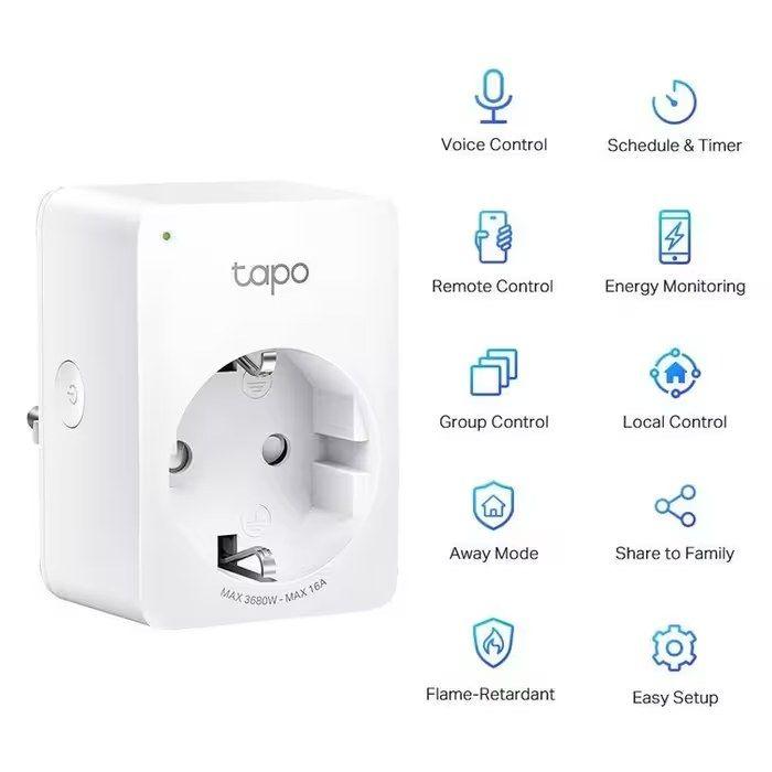 Tomadas Inteligentes TP-LINK Tapo P100 (Policarbonato - Branco) — miniatura 2
