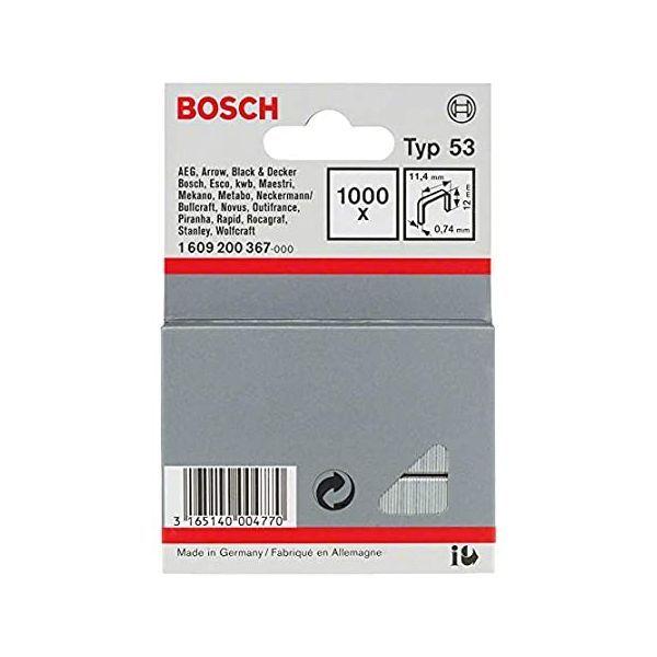 Agrafos de Arame Fino BOSCH 1609200367 (Tipo 53 - 11,4 x 0,74 x 12 mm), miniatura 2