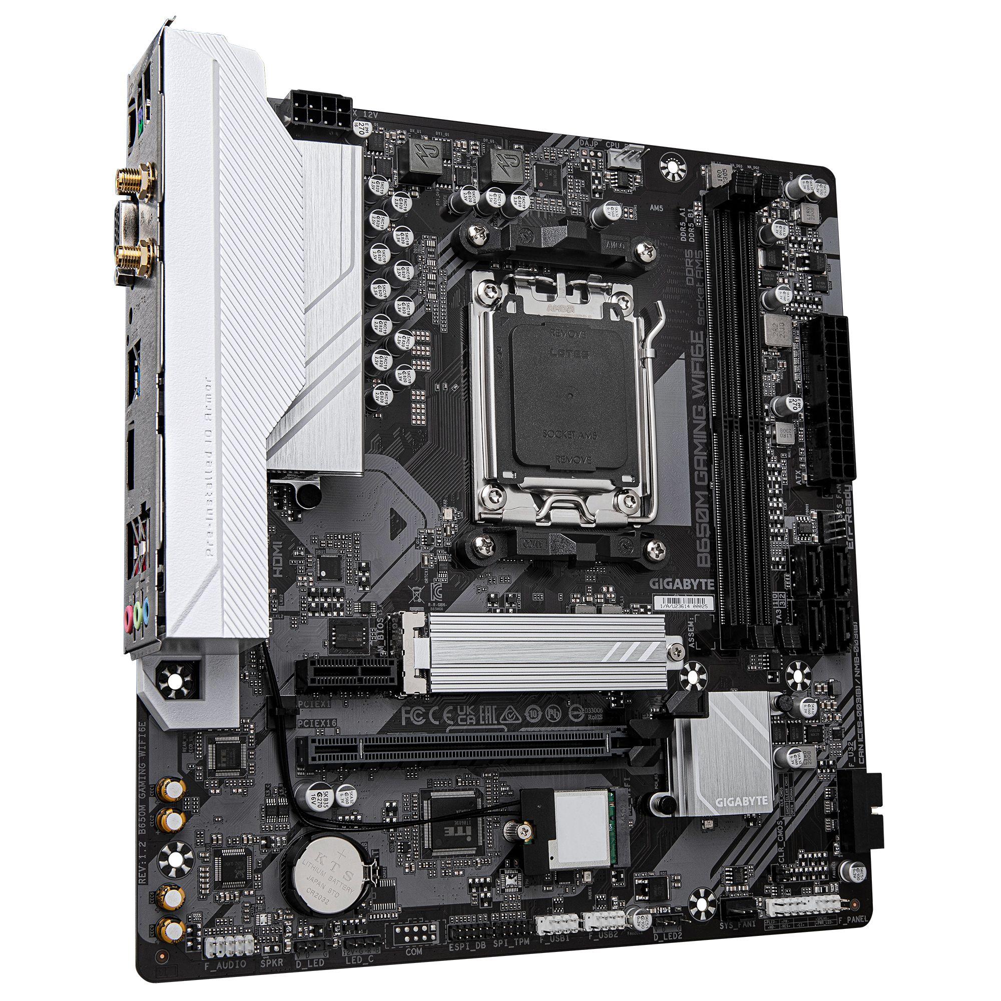 Motherboard GIGABYTE B650M GAMING WIFI6E (AM5 - micro ATX - Duplo canal) — miniatura 3