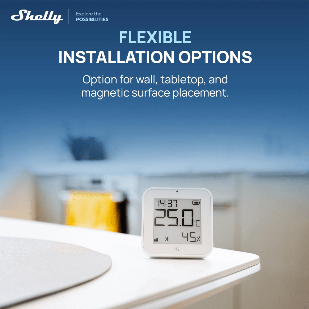 Sensor de Temperatura e Humidade SHELLY BLU H&T Display ZB (Branco) — miniatura 5