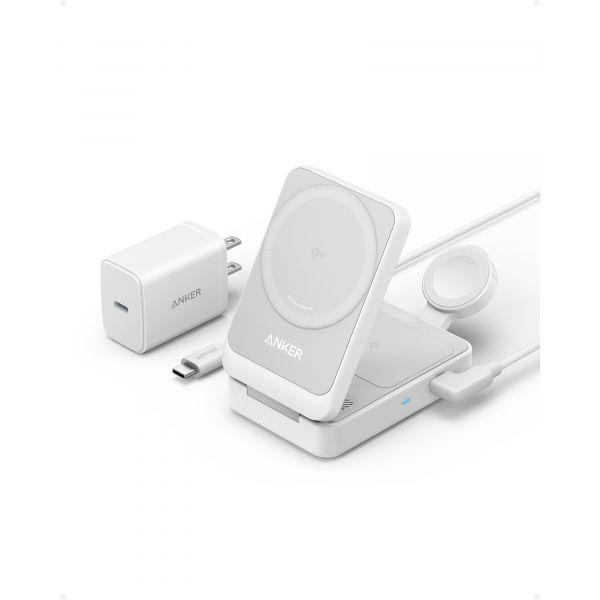 Carregador Sem Fios ANKER A2557 3 em 1 (25 W - Branco), miniatura 3