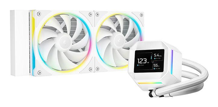 Kit de Refrigeração Líquida DEEPCOOL LM240 WH (120 mm - 2400 RPM - LED RGB - Branco)
