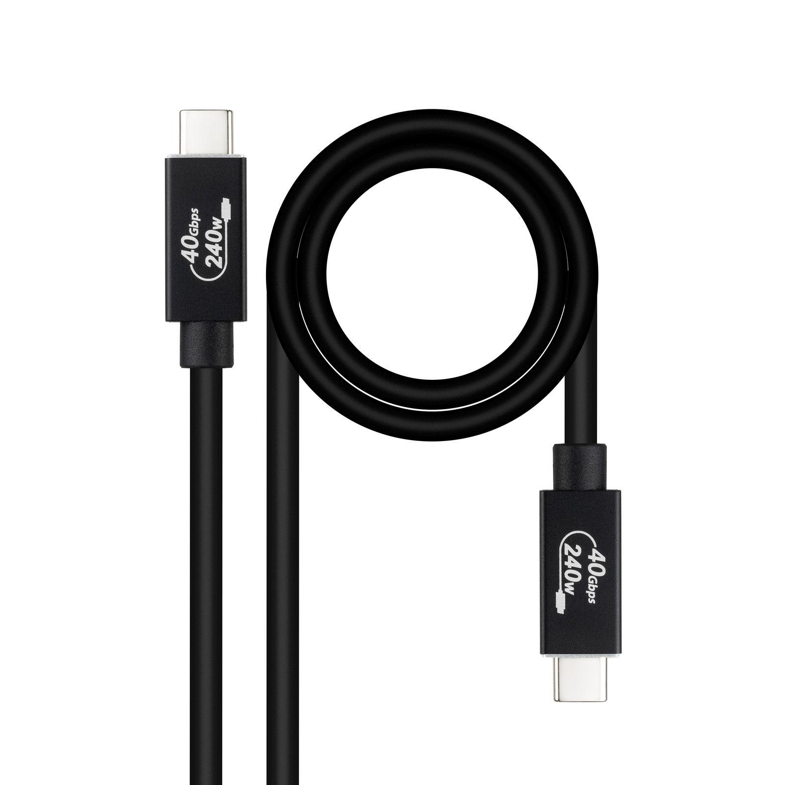 Cabo USB-C NANOCABLE 10.01.5002 (1,8 m - USB C - Preto)