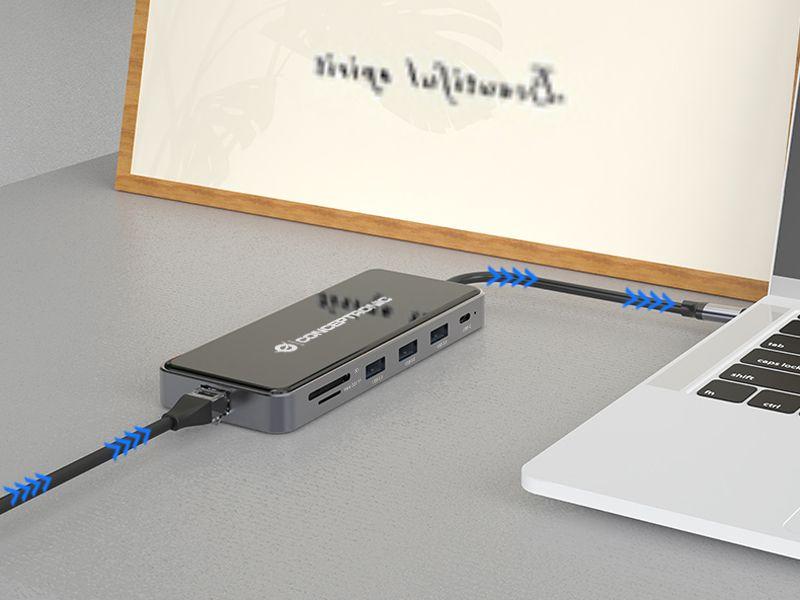 Hub USB-C CONCEPTRONIC DONN14G (0,25 m - Cinzento) — miniatura 11