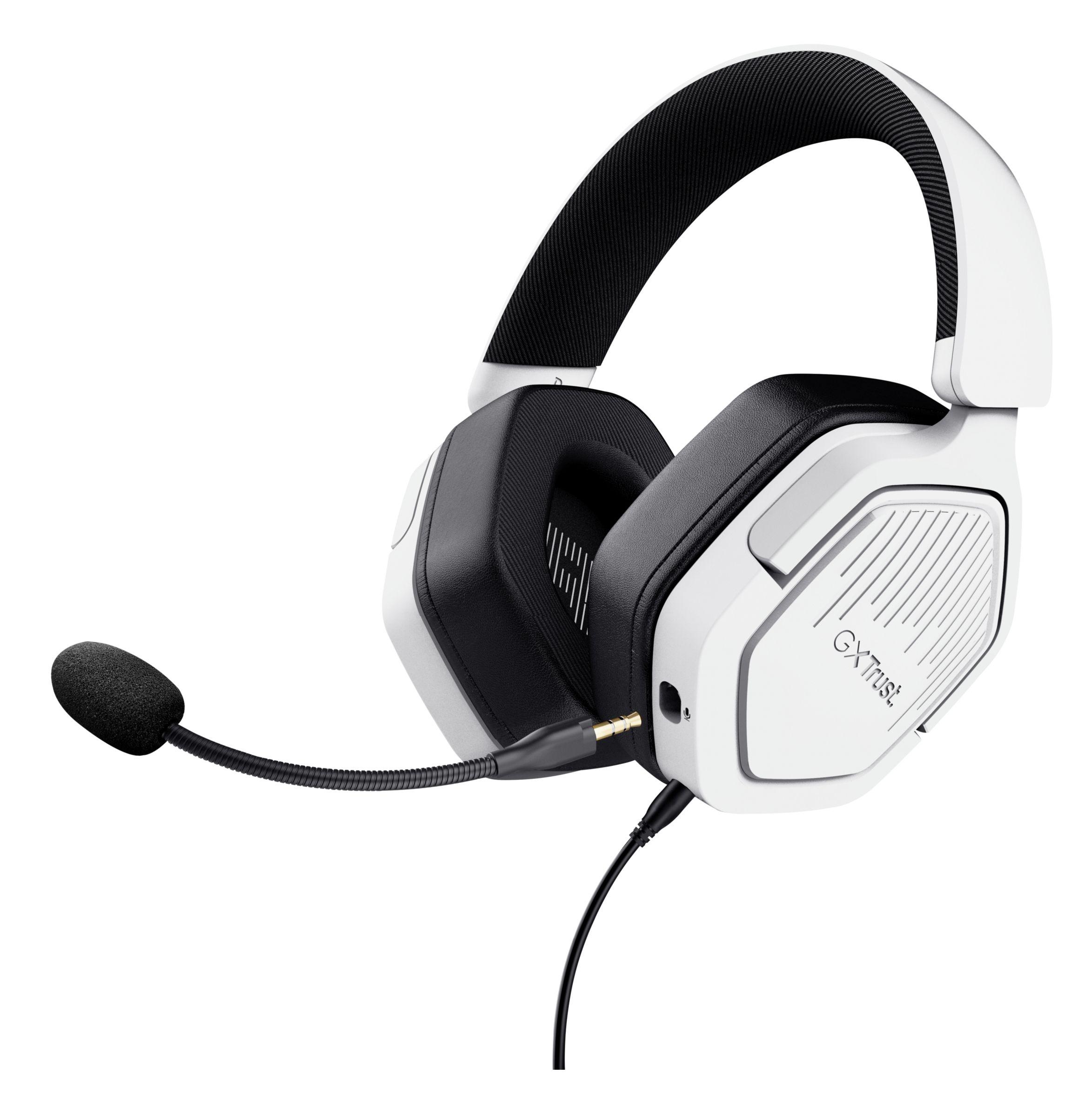 Headset Gaming TRUST GXT 492W Carus (Binaural - Com fios - Circum-aural - Branco)