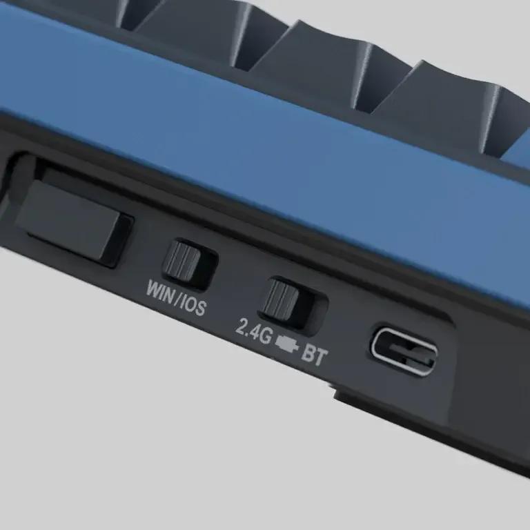 Teclado DUCKY OK-M 98 (QWERTY PT - Mecânico - Bluetooth - Preto e Azul) — miniatura 5