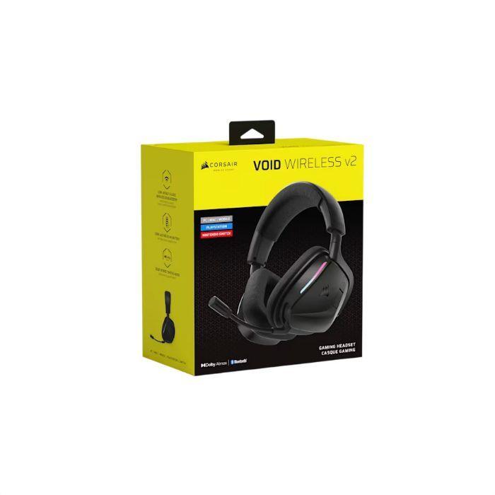 Headset Gaming CORSAIR VOID Wireless V2 RGB (Binaural - USB - Circum-aural - Preto) — miniatura 3