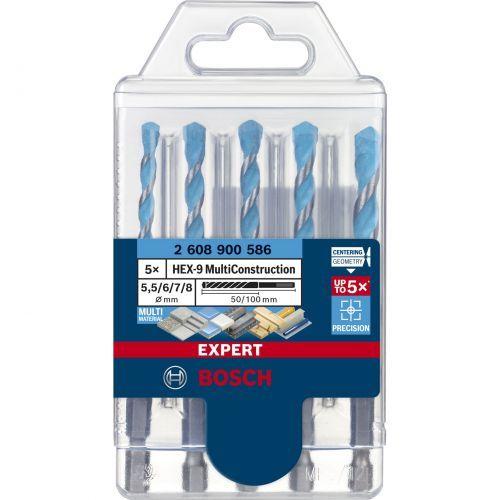 Conjunto de Brocas BOSCH EXPERT HEX-9 MultiConstruction (5 peças - 5,5/6/7/8 mm), miniatura 2