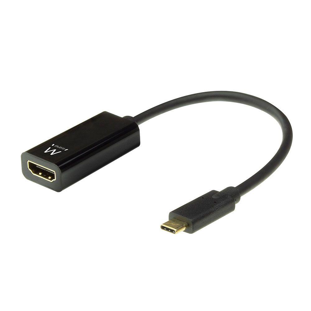 Adaptador de Vídeo EWENT EW9823 (0,15 m - HDMI Type A - USB Type-C - Preto)