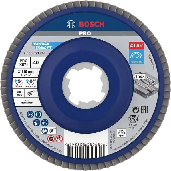Disco de Lixa de Lamelas BOSCH PRO X571 (Metal)