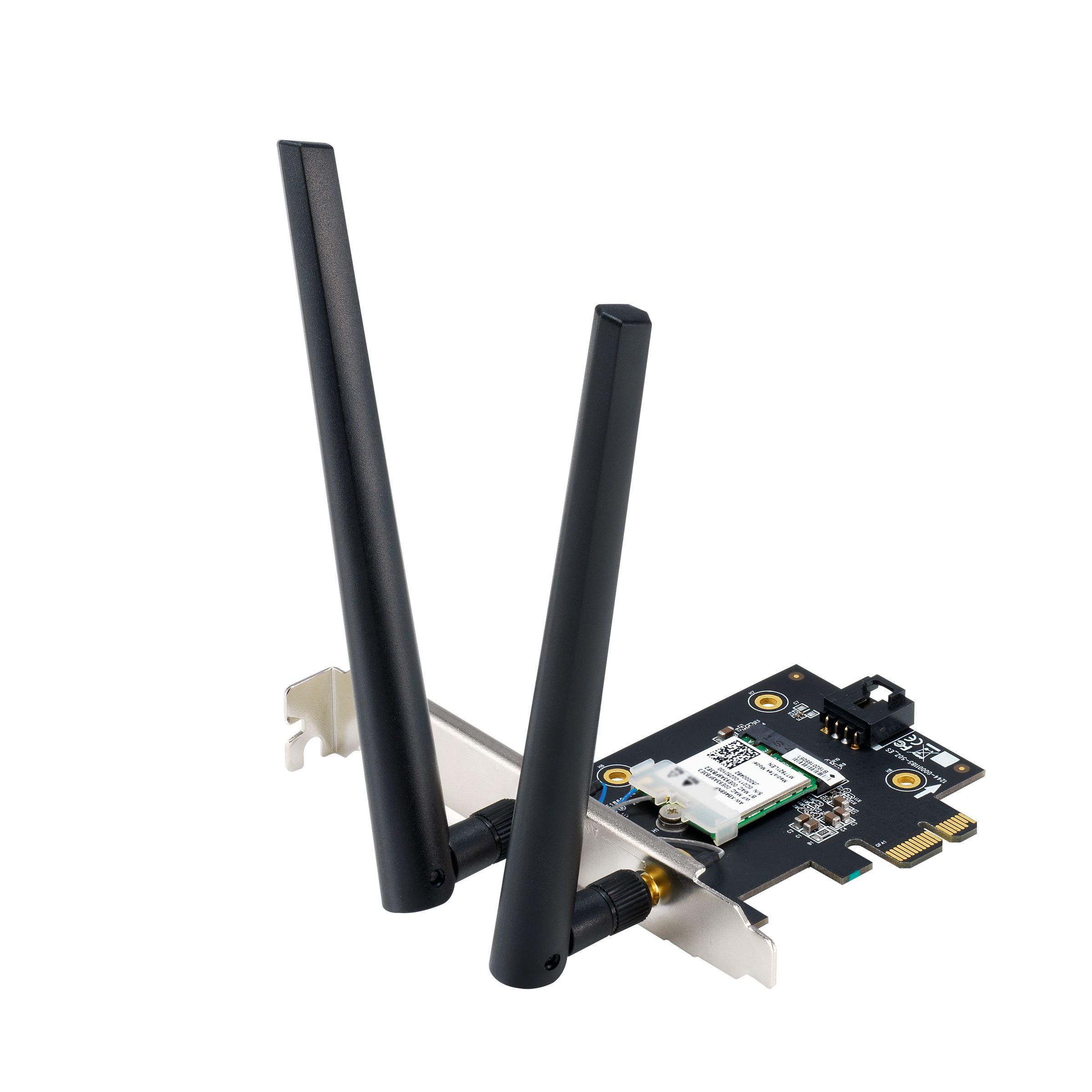 Placa de Rede PCIe ASUS PCE-BE6500 (Wi-Fi 7 - 2882 Mbit/s - Tri-band - Preto e Inox) — imagem 1