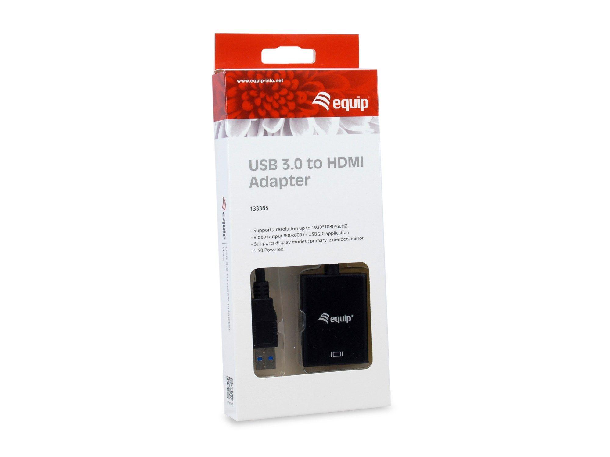 Adaptador USB para HDMI EQUIP 133385 (0,25 m - Preto) — miniatura 4