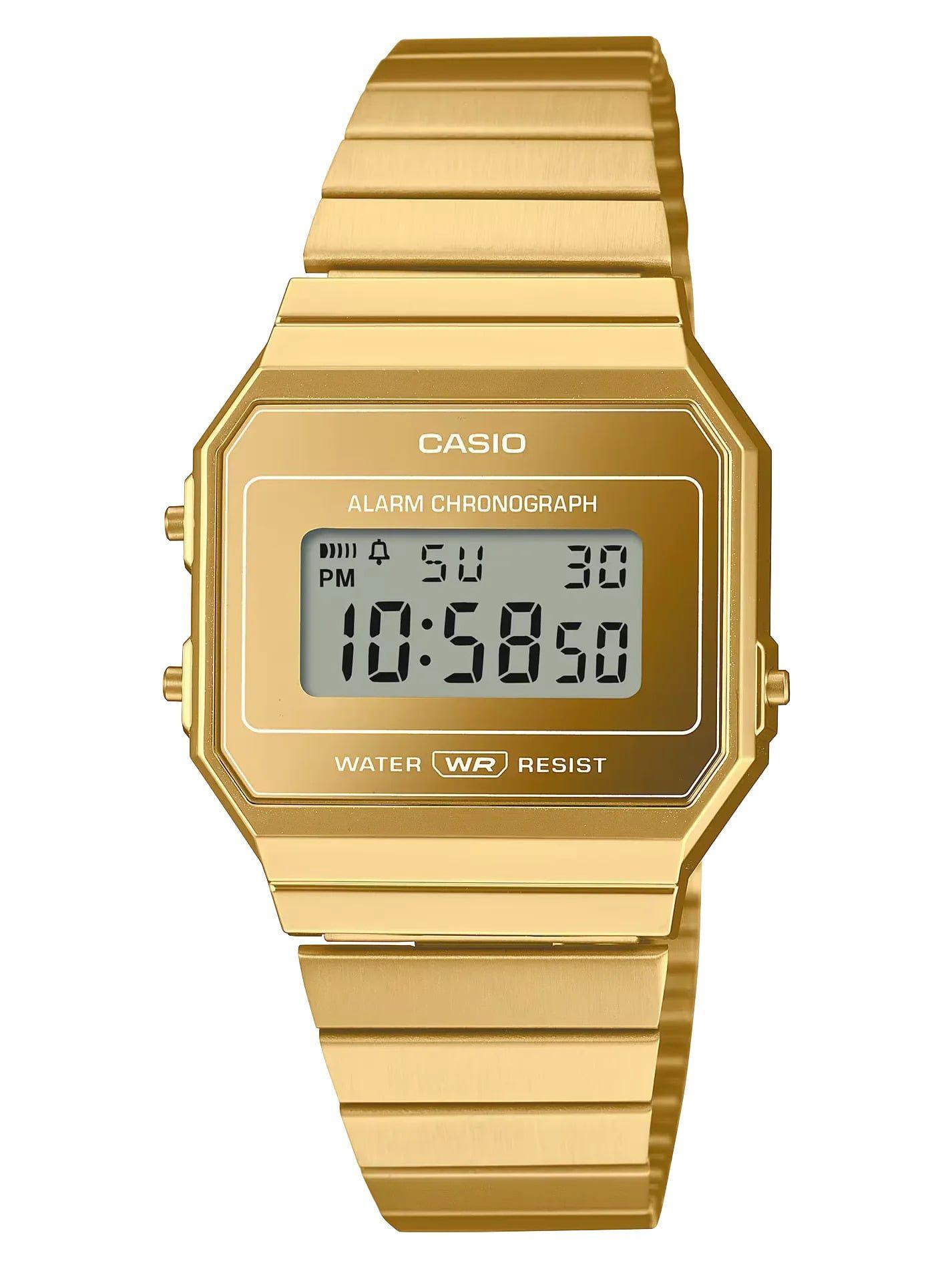 Relógio Digital CASIO A700WEVG-9AEF (Aço - 35,5 mm - Dourado e Prateado)