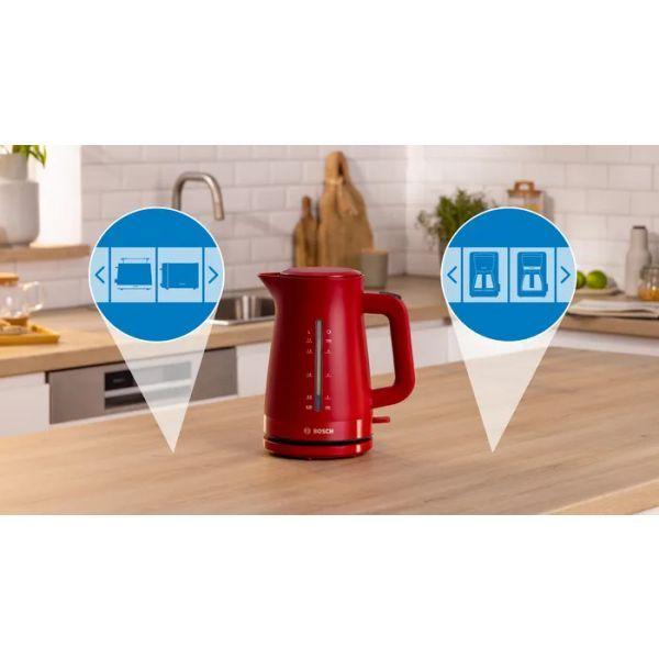 Jarro Elétrico BOSCH TWK3M124 (2400 W - 1,7 l - Plástico - Vermelho) — miniatura 5