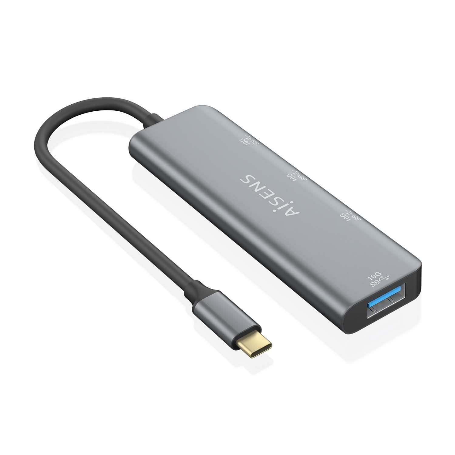 Hub USB-C AISENS A109-0764 (0,15 m - USB 3.2 Gen 2 Tipo C - Cinzento)