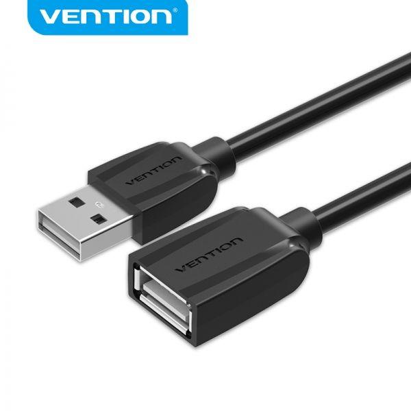 Cabo de Extensão USB VENTION VAS-A44-B050 (0,5 m - USB 2.0 macho - USB 2.0 fêmea - Preto)