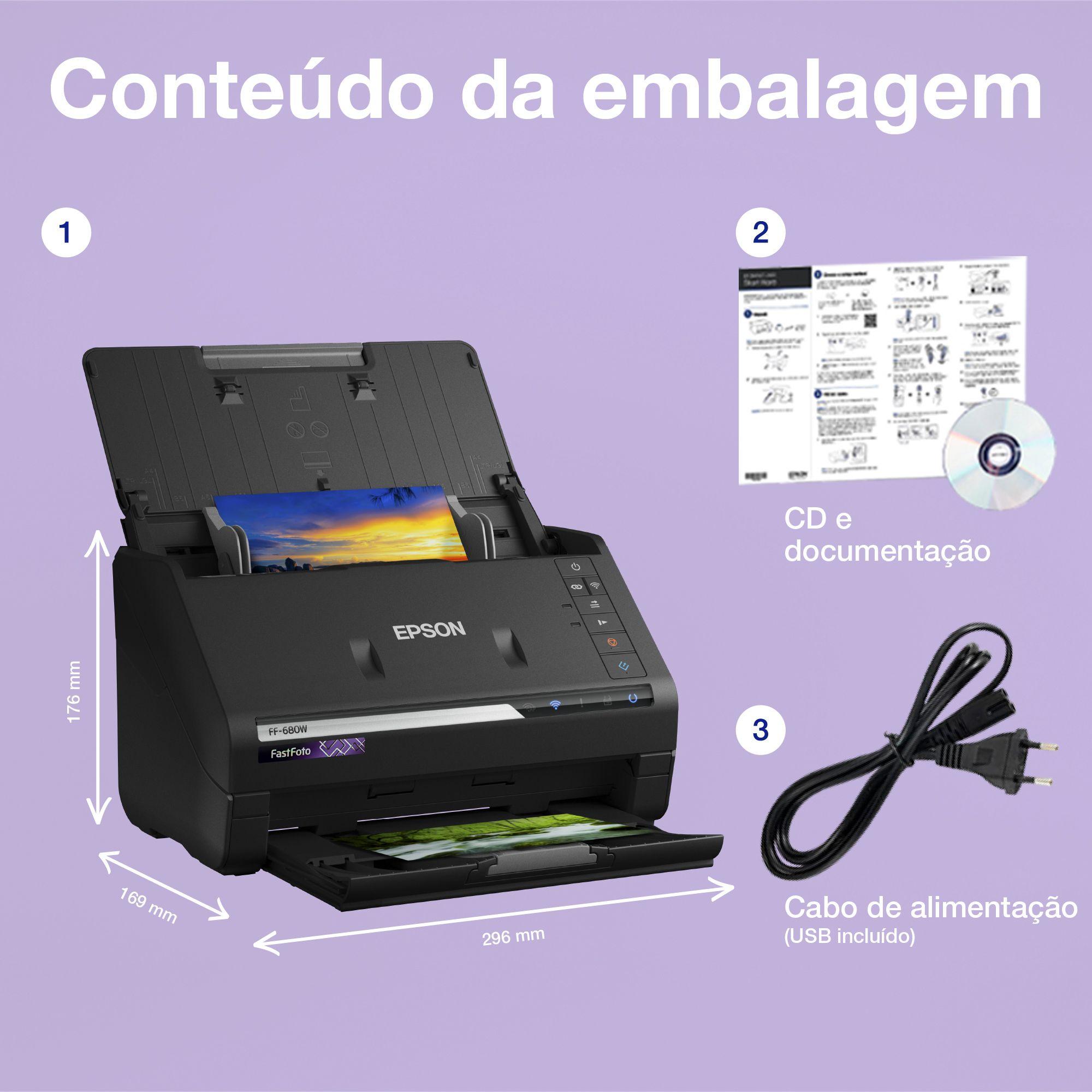 Digitalizador de Fotografias EPSON FastFoto FF-680W (USB 3.2 Gen 1; LAN sem fios - Preto), miniatura 6