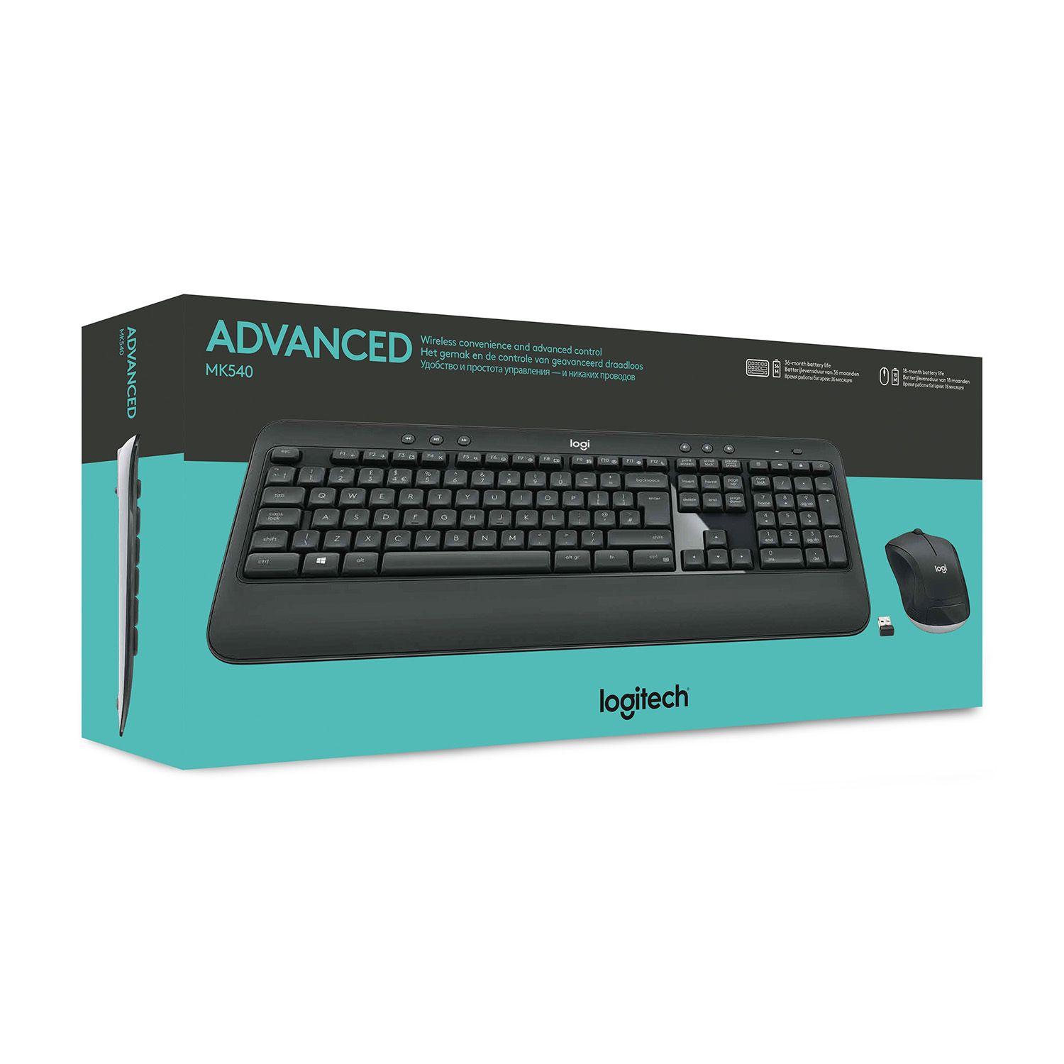 Conjunto de Teclado e Rato LOGITECH MK540 Advanced (Belga - Interruptor de membrana - Tamanho completo - Preto) — miniatura 15