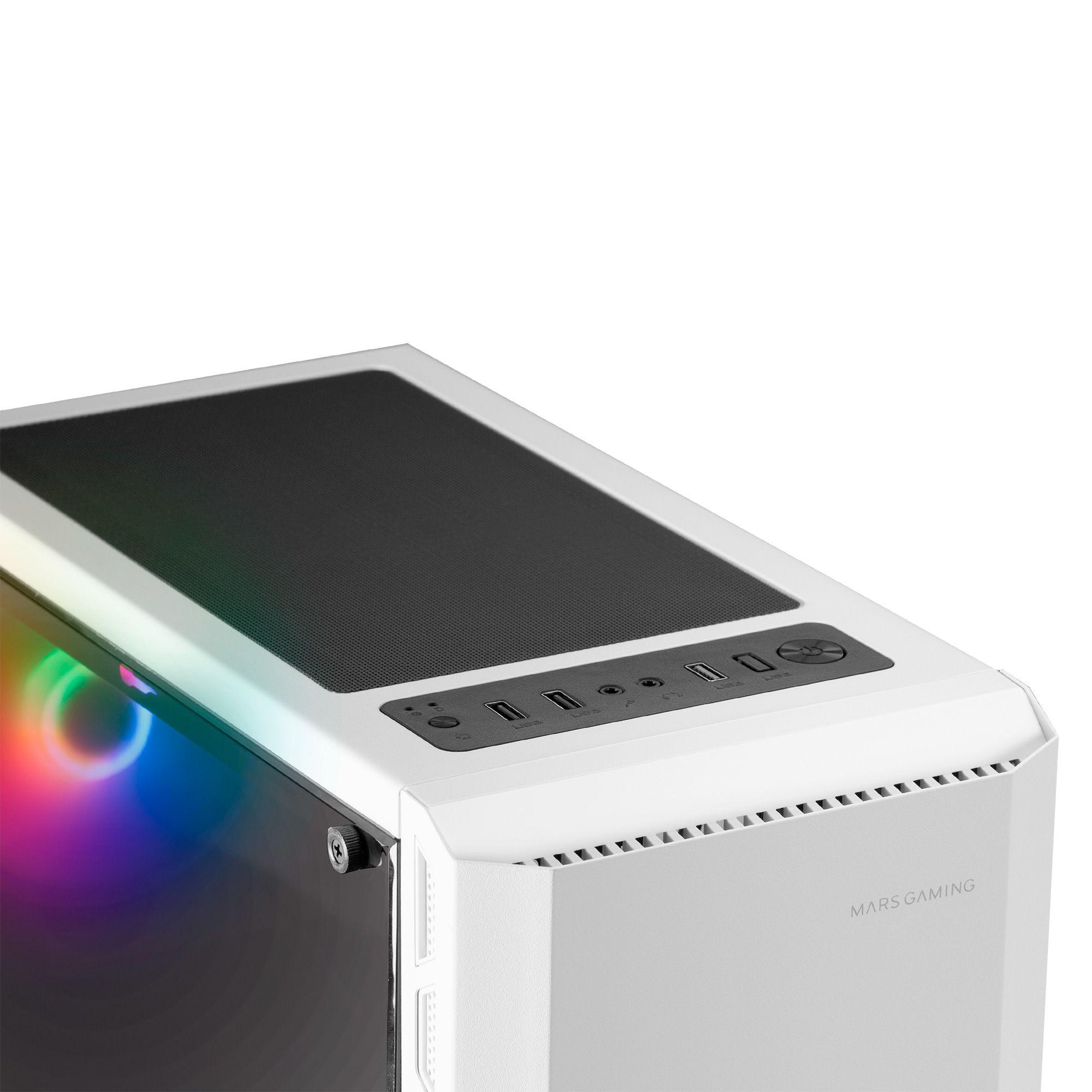Caixa ATX MARS GAMING MC-X2 (ATX, Micro ATX, Mini-ITX - Torre - FRGB - Branco) — miniatura 4