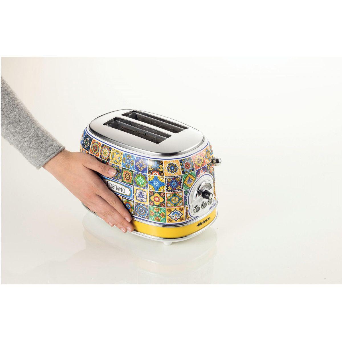Torradeira ARIETE 0155/1P Positano (810 W - Metal - Altura 20 cm - Azul e Amarelo), miniatura 4
