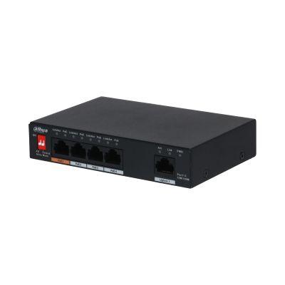 Switch DAHUA PFS3005-4ET-60 (Gigabit Ethernet - 1,8 Gbit/s - L2 - Preto)