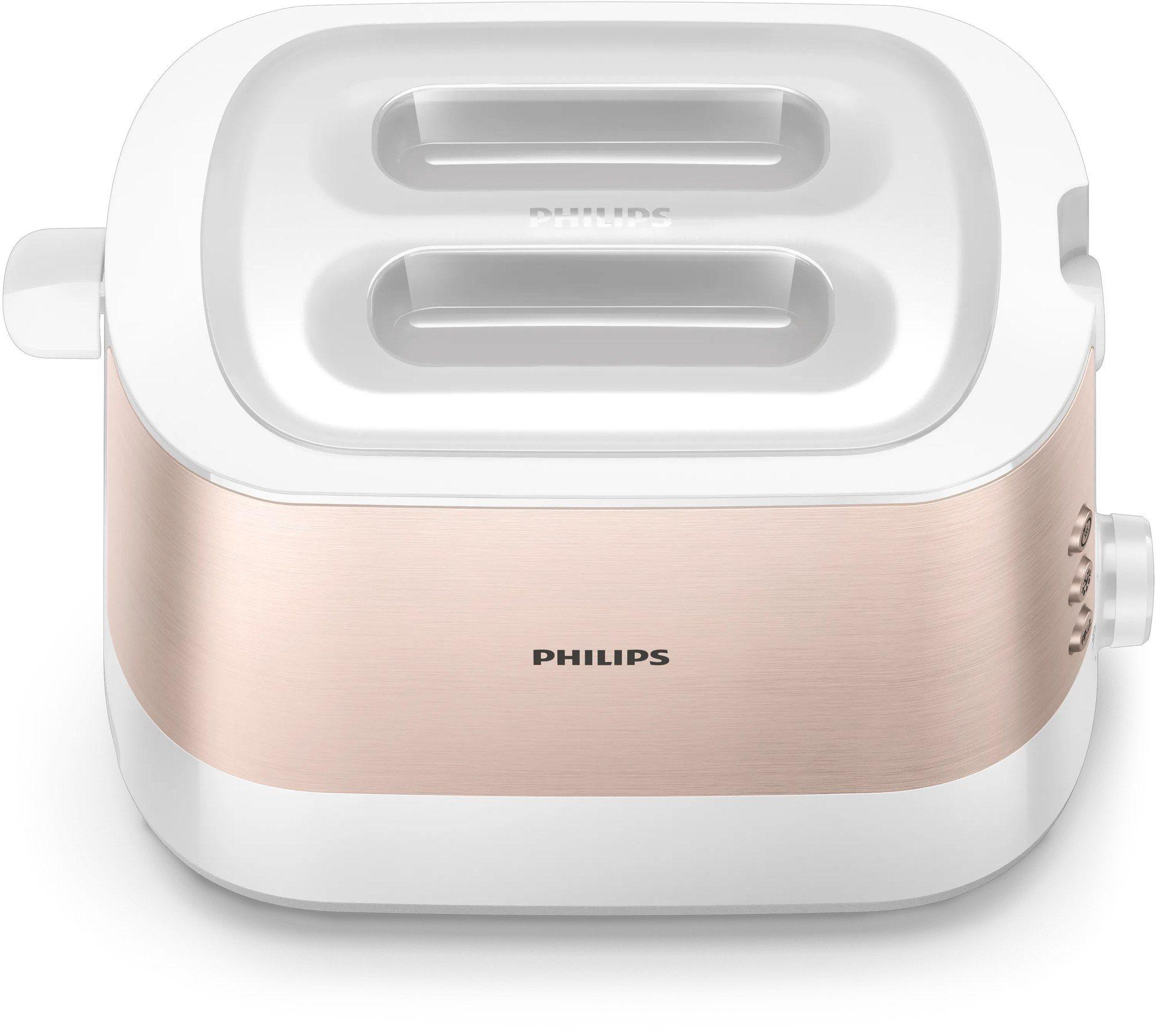 Torradeira PHILIPS Viva Collection HD2638/11 (950 W - Metal - Altura 20,1 cm - Rosa-dourado e Branco) — miniatura 8