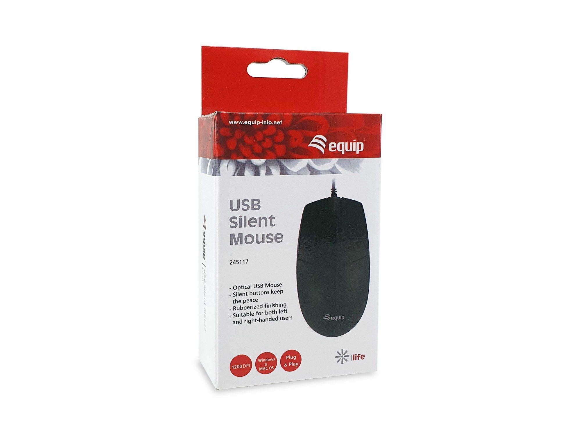 Rato EQUIP 245117 (Ambidestro - 1200 DPI - Ótico - Preto) — miniatura 6