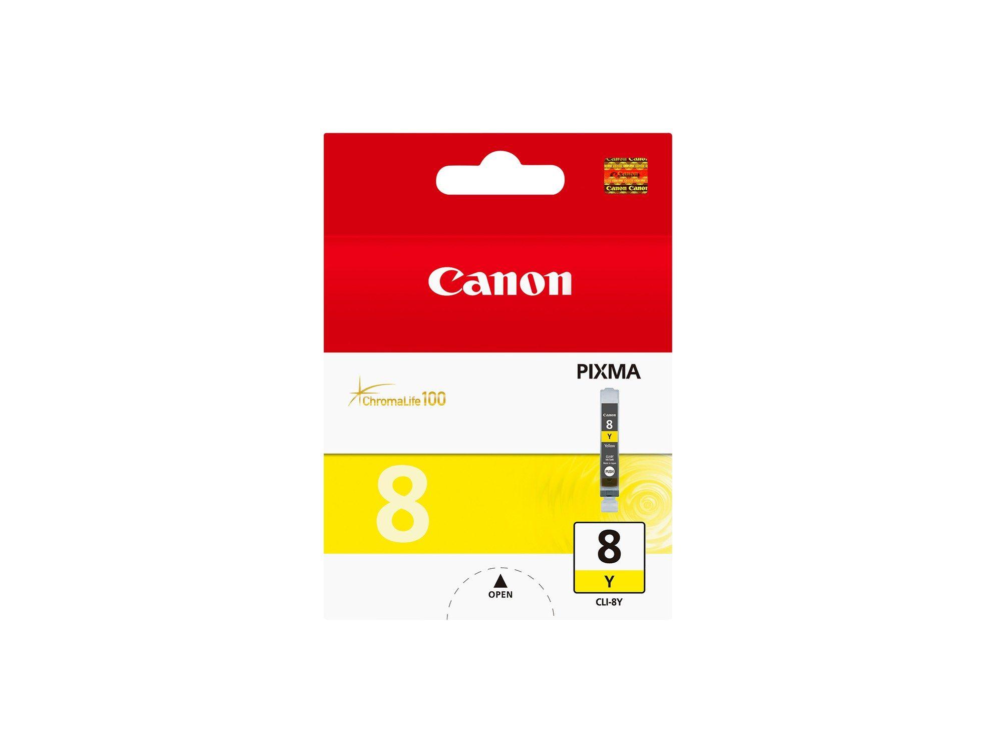 Tinteiro CANON CLI-8Y (280 páginas - Amarelo)