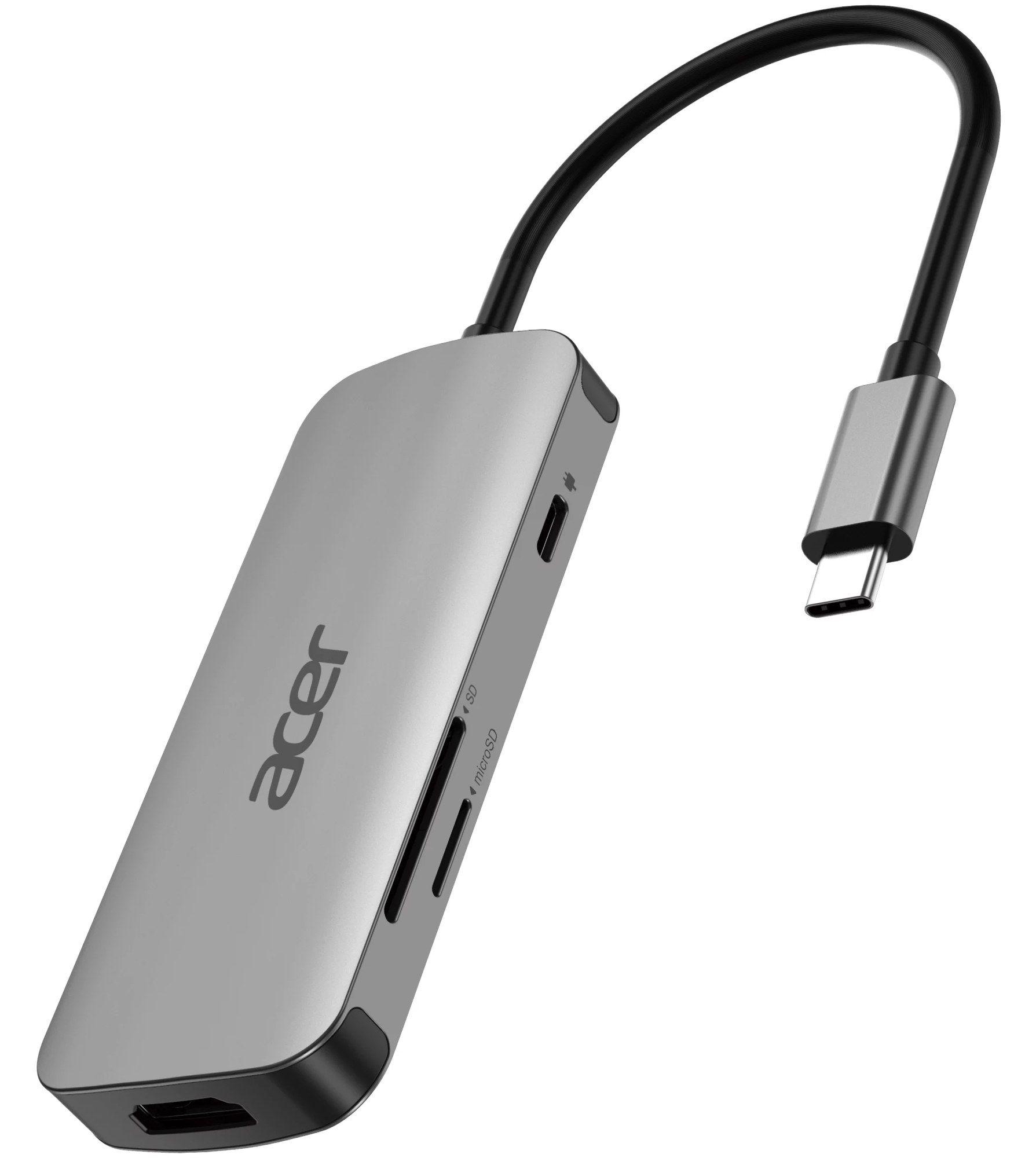 Adaptador USB-C Multiportas ACER HP.DSCAB.018 (Windows, macOS, ChromeOS - Prateado) — miniatura 3