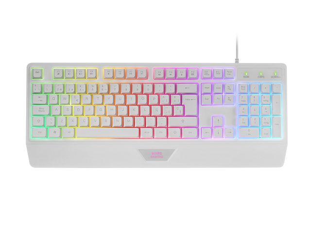 Conjunto Teclado e Rato MARS GAMING MCP124WFR (Francês - Membrana - Tamanho completo - Branco) — miniatura 3