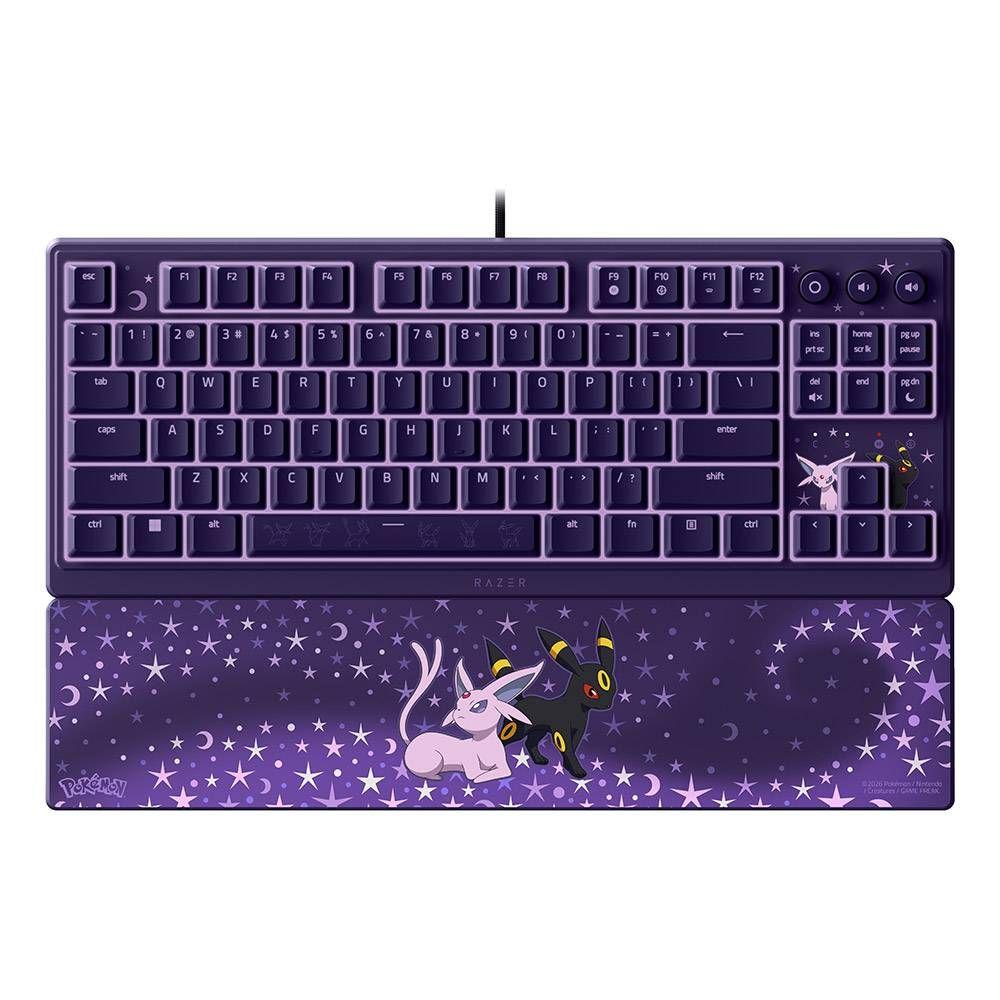 Teclado RAZER Ornata V3 Tenkeyless – Espeon & Umbreon Edition (Tecla com membrana mecânica - 80 - USB - Roxo) — miniatura 2