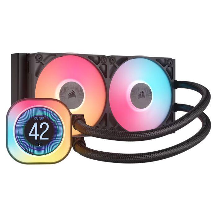 Kit de Refrigeração Líquida CPU CORSAIR iCUE LINK TITAN 240 RX LCD (12 cm - 2100 RPM - 2,7 cm - Preto) — miniatura 2