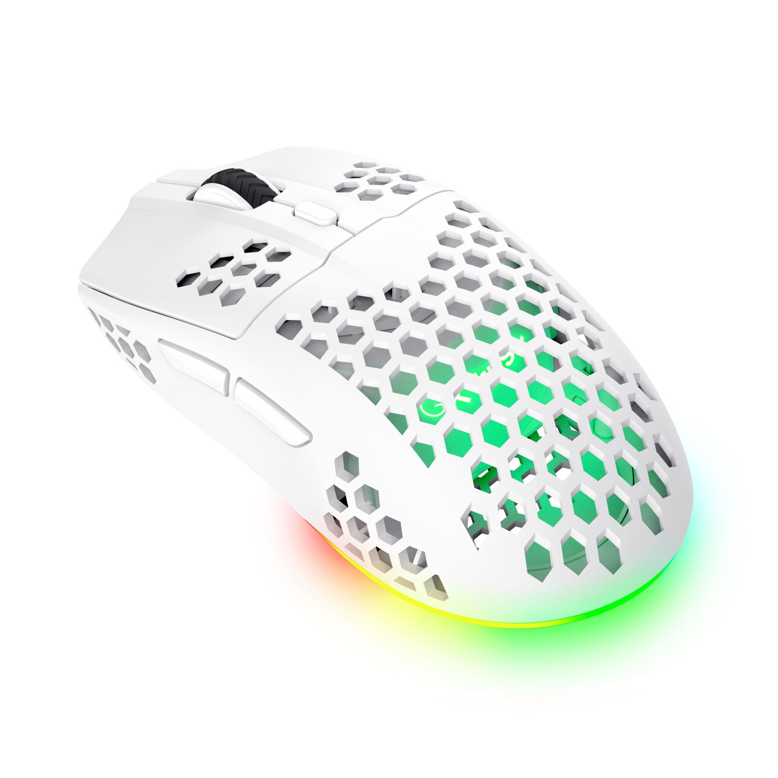 Rato TRUST GXT 929W Helox (Mão direita - 4800 DPI - Ótico - Branco) — miniatura 2
