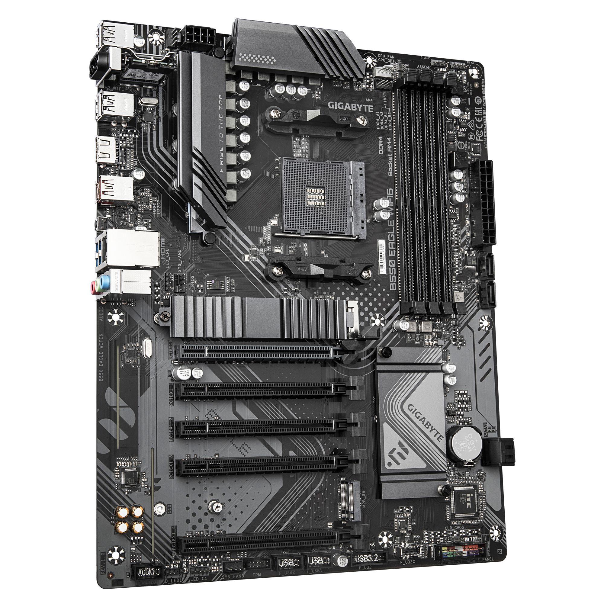 Motherboard GIGABYTE B550 EAGLE WIFI6 (AM4 - ATX - Duplo canal - Castanho escuro) — miniatura 3