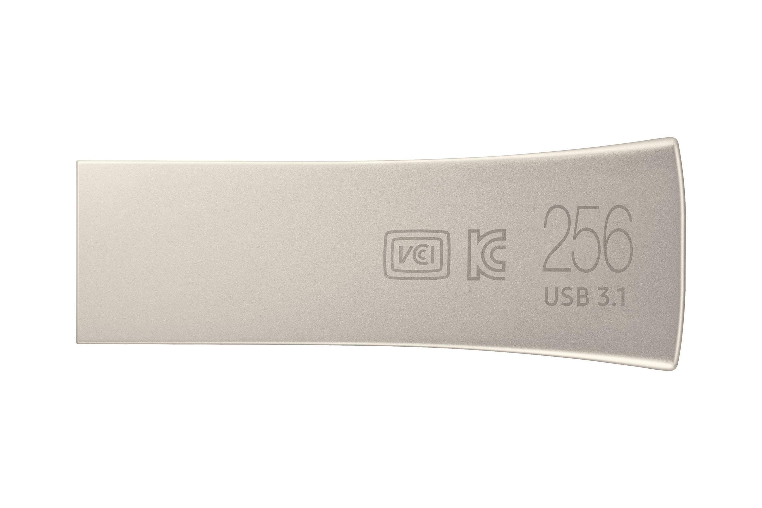 Pen USB SAMSUNG BAR Plus MUF-256BE3/APC (256 GB - Sem tampa - USB Type-A - Prateado) — miniatura 2