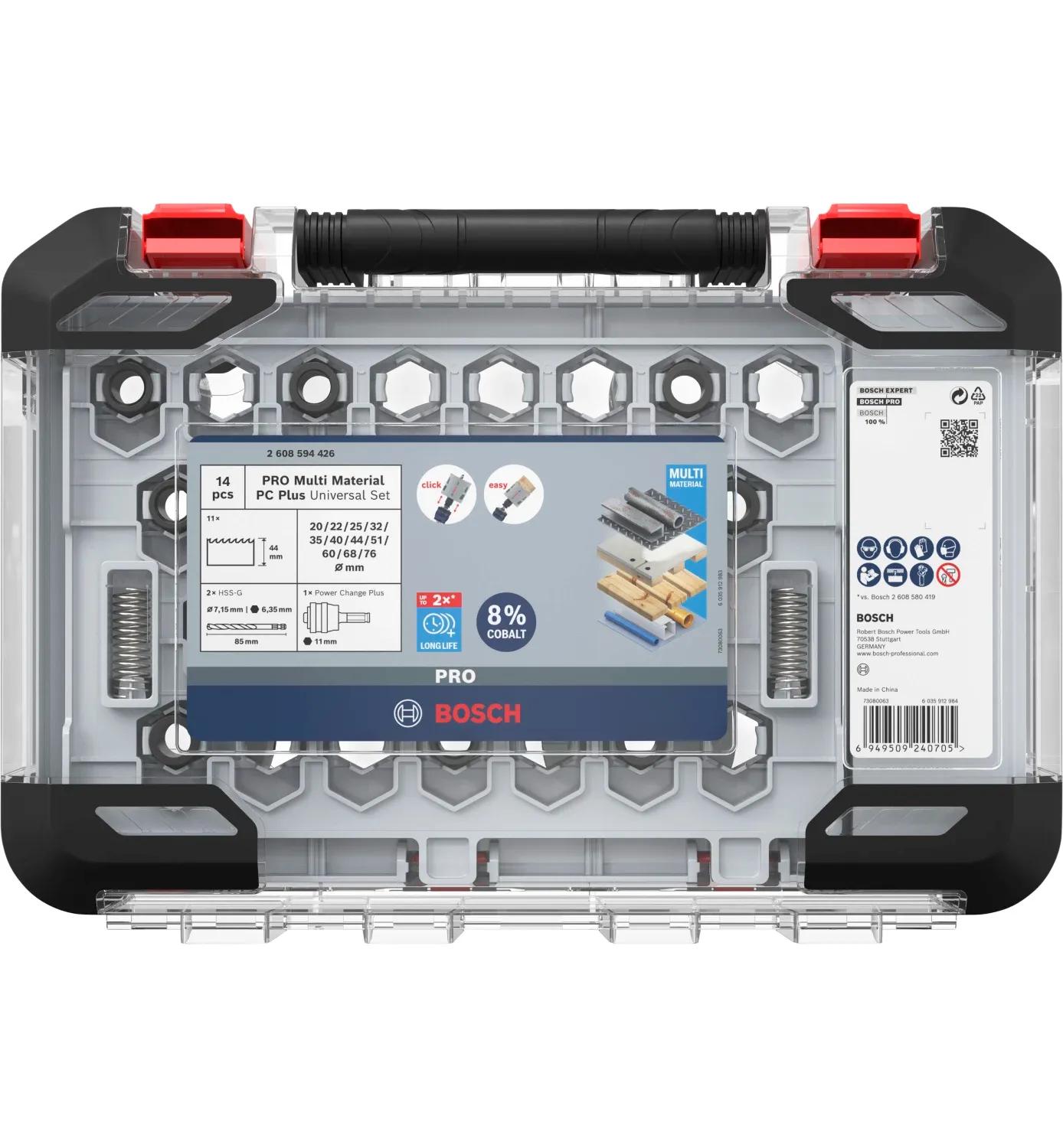 Conjunto de Serras Copo BOSCH 2608594426 (14 Peças - 20-76 mm)
