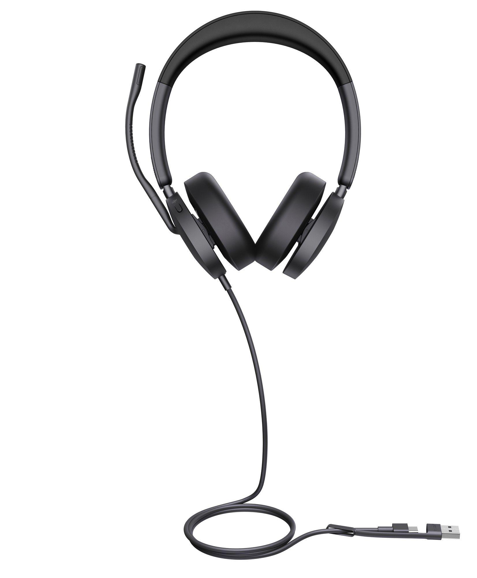 Headset YEALINK UH48 Dual UC USB-C/A (Binaural - Com fios - Supra-aural - Preto), miniatura 3