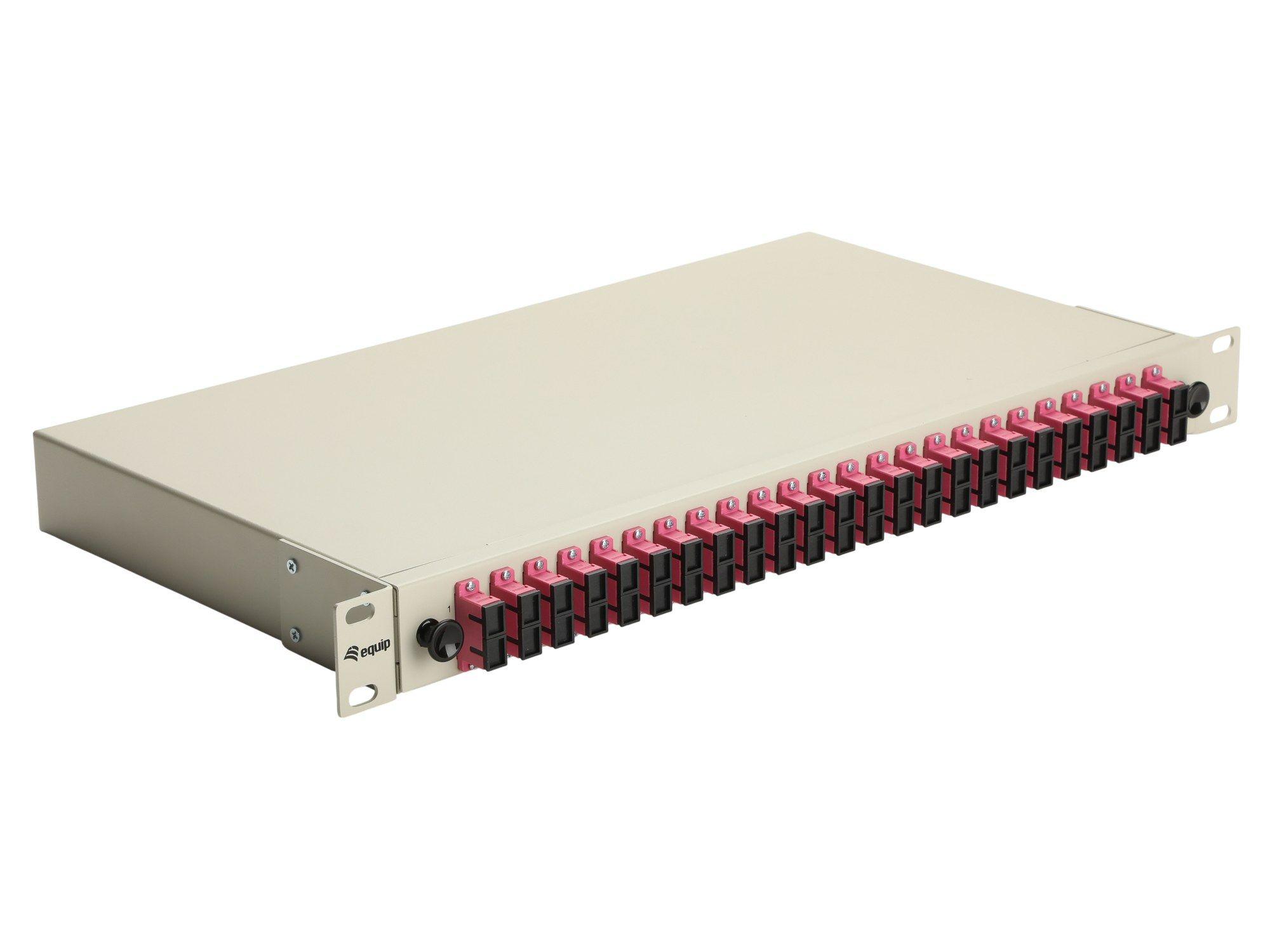 Painel de Fibra Ótica EQUIP 337315 (24 portas SC Duplex - OM4 - Cinzento)