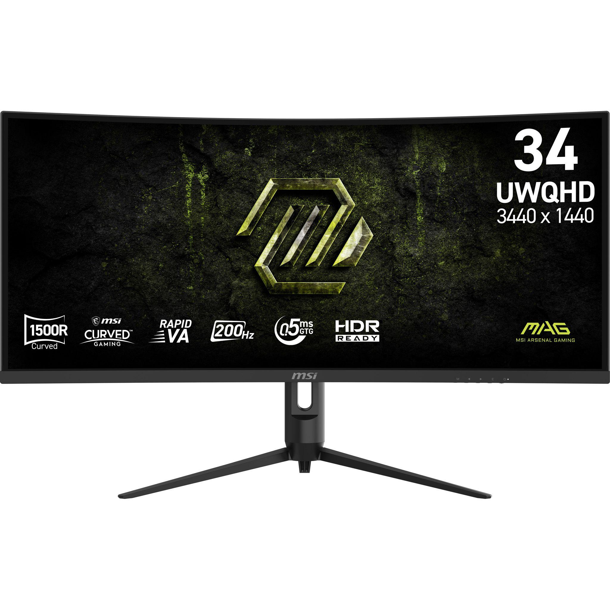 Monitor MSI MAG 342CQRF E20 (34" - VA - 200 Hz - Preto)