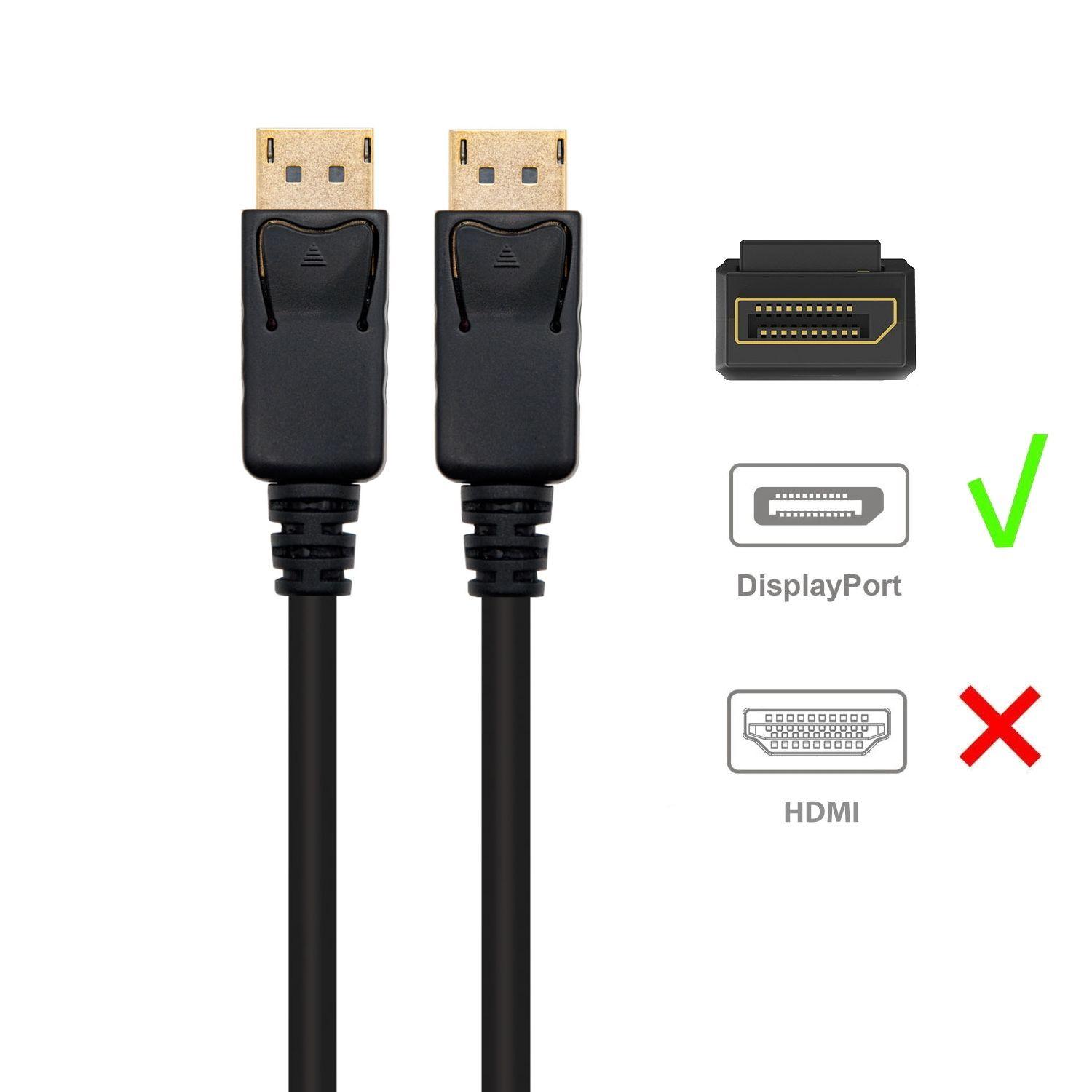 Cabo DisplayPort EWENT EC1407 (3 m - DisplayPort macho - Preto), miniatura 2