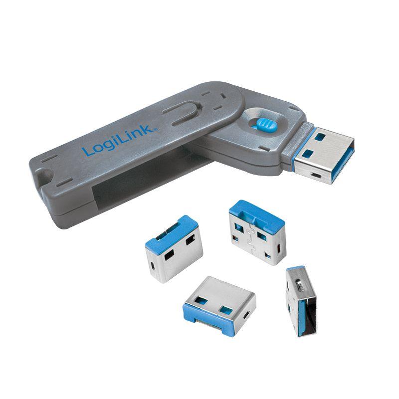 Bloqueador de Portas USB-A LOGILINK AU0043 (Azul) — miniatura 2