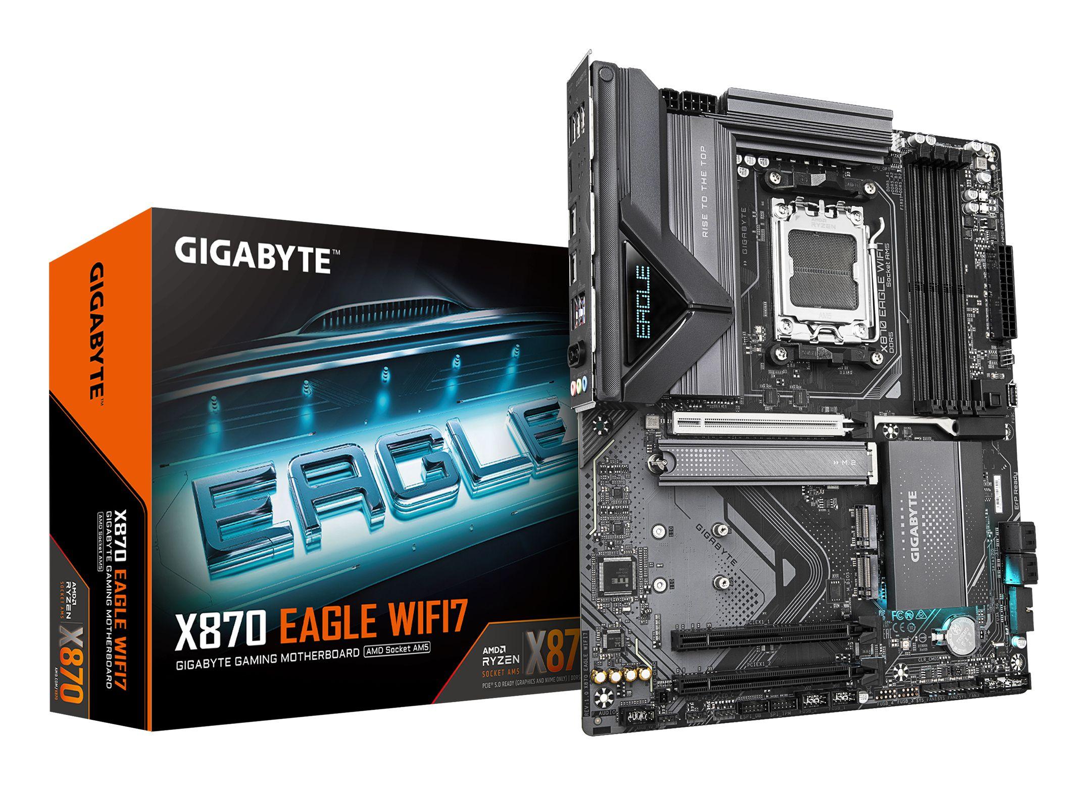Motherboard GIGABYTE X870 EAGLE WIFI7 (AM5 - ATX - Duplo canal - Preto)