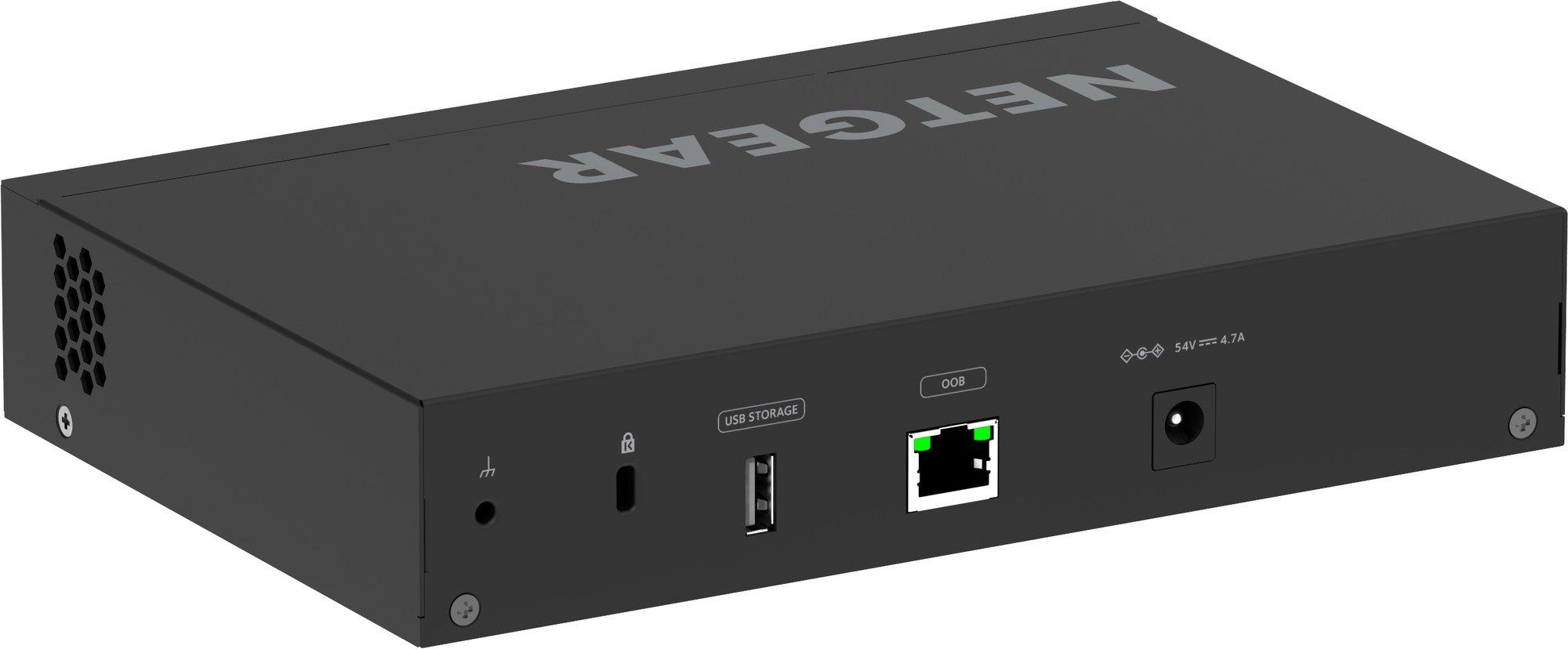 Switch Gerido NETGEAR GSM4210PX-100EUS M4250-8G2XF-PoE+ (Gigabit Ethernet - 2 x 10 Gigabit - 24 Gbit/s - Preto) — miniatura 5