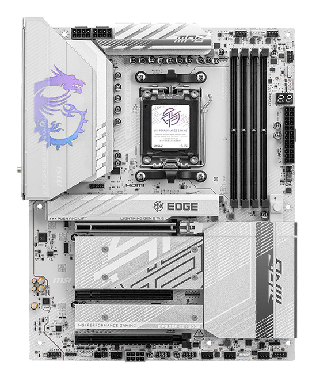 Motherboard MSI MPG B850 EDGE TI WIFI (AM5 - ATX - Duplo canal - Branco), miniatura 2